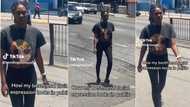 "No man will ask her out": Lady with 'strong' face walks like soldier on the road without smiling, video trends