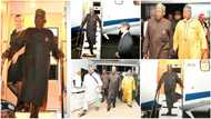 Photos emerge as Tinubu returns to Nigeria after performing Umrah in Saudi Arabia