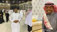 Nigerian star Ahmed Musa pays holy visit to Muslims' sacred ground in Mecca, prays for Nigeria (see photos)