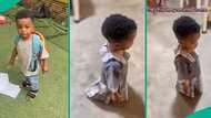 Little boy returns from school wearing gown, his mother reacts in hilarious video