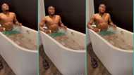 "He come dey fine for my eyes": Stanley Nwabali takes off his shirt, enjoys ice bath in video