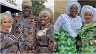 Actor Ogogo's daughter shares happy photos of his Christian and Muslim wives rocking matching outfits