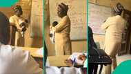 Video as lecturer carries student's baby so she can concentrate in class, Nigerians hail him