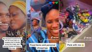 "Finally meeting the love of my life": Nigerian lady relocates to UK with carton of noodles, spaghetti, video causes stir