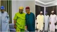 Photos emerge as El-Rufai, Matawalle, Omisore visit Tinubu in Abuja