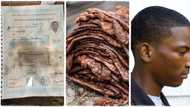 "He scored A1 in Economics": Original WAEC certificate used to wrap suya by meat seller, photo goes viral