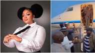 "Our daddy is back": Eniola Badmus rejoices as Asiwaju Tinubu returns from UK trip