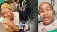 "They robbed me twice": Wig seller in tears as thieves break into her store, pack her goods
