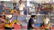 Talented secondary school boy builds excavator that uses water as fuel, test-runs it in stunning video