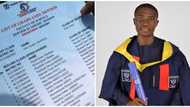 Young Nigerian man graduates as the only first-class student in his department, shares photos as he bags award