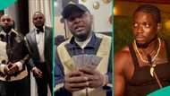 "Go pay ur debt": Nigerians call VDM as Ubi Franklin flaunts $3k in video with Davido in Atlanta