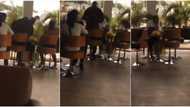 Video shows man collecting bone straight hair & slippers he bought for bae after she was seen with another man