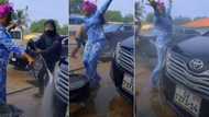 "He did well": Angry car wash attendant pours water on female customer over excessive complaint, video trends