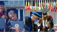 Joy as single mum shares her master's degree graduation stage with 5-year-old daughter who also received diploma