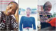 After 3 years of working abroad, lady becomes Baba Ijebu salesgirl by roadside in Nigeria, shares video