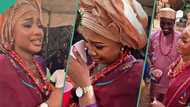 Nigerian bride breaks down in tears while searching for husband on wedding day, video goes viral