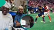 Okoya's son Raheem's emotional response to Arsenal's UCL loss draw reactions: "No be ordinary cry"