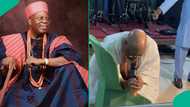 Popular Yoruba monarch removes crown in public; his unusual action divides Nigerians