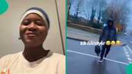 Wife returning from her job in UK runs into husband on road going to work, Nigerians react