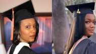 Pretty lady bags master's degree 2 years after her mom earned hers, their photos wow many