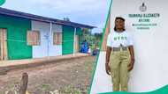 Female corps member constructs classrooms for primary school in Ogun, lovely photos emerge