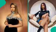 BBNaija Victoria designs creative dress with plates, video excites fans: "She is intelligent"