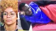 BBNaija housemates make jest of Pere as ex-HoH sleeps on Maria's bed to console himself