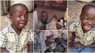 Albert Nketia: Little crying boy who went viral chills with family, fans excited over new video