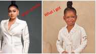 Fashionista in the making: Little girl replicates Mercy Aigbe's pantsuit look