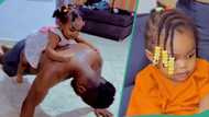 Little girl “hijacks” man’s workout session, turns it into play, clip trends