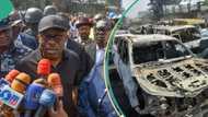 BREAKING: Fubara visits scene of Rivers fire disaster, 5 dead, over 100 vehicles burnt