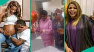Heavily pregnant Priscilla Ojo goes to Canada, excitedly received by Lola Alao: "Welcome my angel"