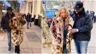 Obi Cubana and his wife take their love to the streets of London, display affection like young 'oyinbo' couple