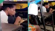 "Why is she hiding like that?" Female student hides under desk to eat, gets caught in video