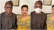 Nigerians bash actress Laide Bakare as she shares photos from her meeting with ex-president Obasanjo