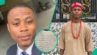 "Inside house of God?" Man displays letter that a female usher gave in church