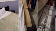 Young man reveals what he saw under the bed of N10k hotel room in video, Nigerians react