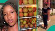 Lady gets over 110 apples from boyfriend as gift, video leaves many netizens in awe