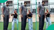 Lady shows off her younger brother who's way taller than her, video goes viral on TikTok