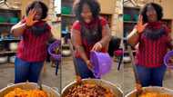 "I can never eat your food": Hilda Baci's mother under fire as she cooks big pot of Asun rice with hair open