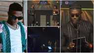 Awkward moment Wizkid failed to show up on stage to receive award captured in viral video, fans react