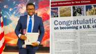 Nigerian man celebrates getting US citizenship after 13 years, shares adorable photo, many react