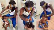 "Sweet dad": Young man makes beautiful hair for his daughter, dresses her up in viral video