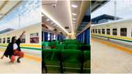 This is so exciting: Young lady excited as she rides Nigerian train for the 1st time, stirs massive reactions