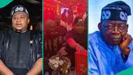 Cubana Chiefpriest wears Tinubu's signature cap to Obi Cubana's party, video triggers backlash