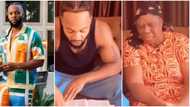 "He'll still enter studio to shout baby shake ukwu": Flavour reads bible with mum, promises to study at home