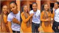 "Your brother is handsome": Lady plays and dances with her sibling who resembles her, video goes viral