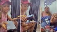 "It's the shout for me": Nigerian lady wows bestie with an iPhone 13 Pro Max to celebrate their friendship
