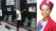 Kamsiyochukwu Umeh: Father of JAMB top scorer caught on camera backstage filming his daughter during interview