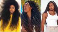 Man shows off long natural hair in stunning photos, ladies rave over him: “You’re so gorgeous”